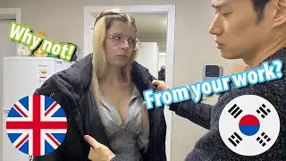 Korean Boyfriend Jealous Prank With My Revealing Hoodie | AMWF International Couple