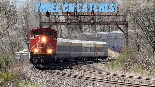 (VIA Rail Delivery Train) CN Q105, P276, And M306 At The Mile 15.5 York Sub Curve In Markham