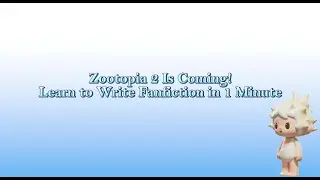 Zootopia 2 Is Coming! Learn to Write Fanfiction in 1 Minute