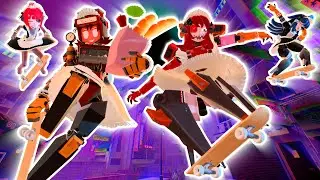 Sentry Girl Maids Skateboarding