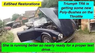 Triumph Tr6 1972 2.5 PI New Throttle Bushes going in and then she will be back in action