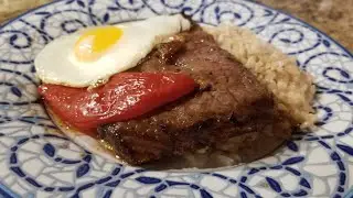 Portuguese style steak - bife a cavalo #shorts