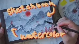 watercolor painting ON my sketchbook😮🎨