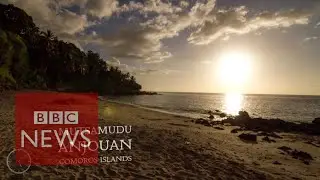 Time-lapse of star constellations over Comoros Islands - BBC News