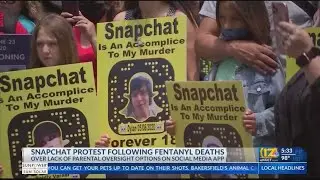 Groups protest Snapchat headquarters over fentanyl deaths