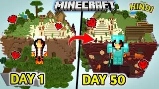 I Survived 50 Days In Sky Cube World | Minecraft