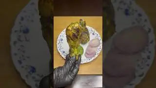 Green chicken leg ASMR Cooking. #food #recipe #shorts #cooking #rasoiwithnishaasmr.