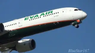 EVA Airways Boeing 787-10 (B-17807) takeoff from NRT/RJAA (Tokyo - Narita) RWY 16R