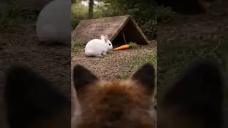Will The Fox Get Her Today?🦊🐰#shorts #animals #fox #rabbit #cuteanimal