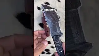 Handmade Tracker knife with micarta handle. #handmade #usa #unique #foryou #viralvideo #hunting #art