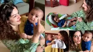 Raveena Tandon Playing With Grandson Rudra Enjoying Family Time During Self Isolation
