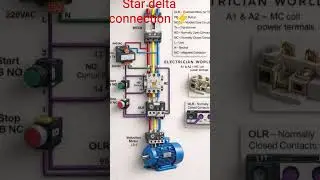 star delta connection kaise kartye hai ⚡ insulator 3 Phase motor starter dalta connection kaise 🧑🏻&zwj;🔧