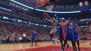 Jimmy Butler Sneaks Past Pistons Defenders | Pistons vs Bulls | April 2, 2016 | NBA 2015-16 Season