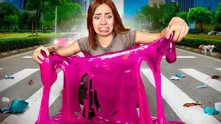 SLIME en el PISO de LA CIUDAD🤮😱