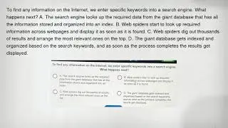 To find any information on the Internet, we enter specific keywords into a search engine. What happe