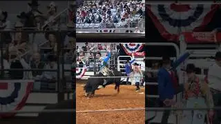 This bull rider refused to fall! 😱 #shorts #bull #rider #unbelievable #balance #fearless #viralvideo