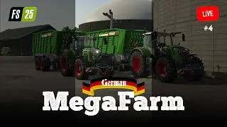 🔴 LIVE - Speed Silaging! - German Mega Farm - Ep4 - FS25 - Vertical