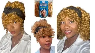 OMG😱 STUNNING Curly Wig with Bangs uisng Brazilian Wool | 2$ CURLY wig Tutorial | scratch to finish 