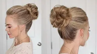Easy, Everyday High Bun Hairstyle | Hairstyles for Medium Long Hair
