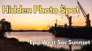 Hidden Sunset Gem in West Sacramento 🌅 | Barge Canal Photo Spot