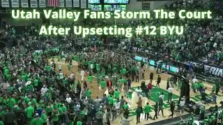 Utah Valley Fans Storm The Court As They Upset #12 BYU | College Basketball Highlights 12-2-2021