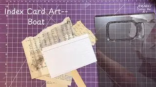 Index Card Art--Boat