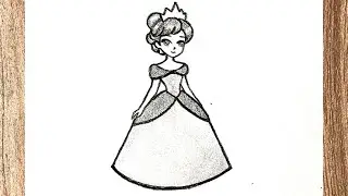 How to draw a princess step by step | princess drawing ideas 