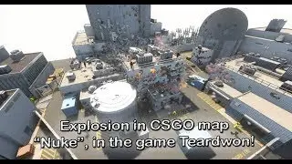 Explosion (with people) on the CS:GO Nuke map, in Teardown!
