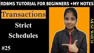 Strict Schedule in transactions.