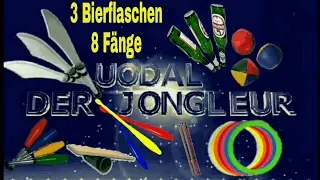 3 Bierflaschen (Leer) Jonglage mit 8 F&auml;nge
