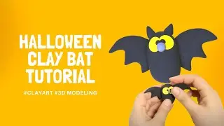 Create a Cute Halloween Bat with Air-Dry Clay | Simple Craft for Kids