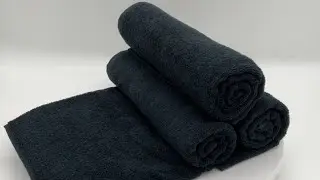 ARLI Duschtuch 60 x 120 cm schwarz - 100% Baumwolle