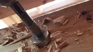 Self feeding bit.... slow motion  #milwaukee #tools