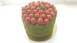 Шпинатный торт с малиной🍃весь процесс приготовления🍃Spinach cake