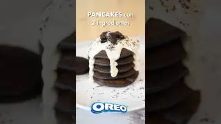 PANCAKES de OREO con 2 INGREDIENTES 💙 Tortitas / Panqueques / Hot Cakes