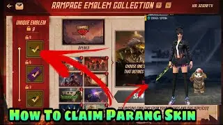 Free Fire New Event |How To Claim Rampage Parang | Spin And & Collect the Emblem event Full Details