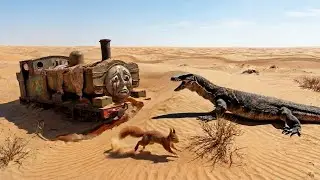Duck the Steam Engine Abandoned in Desert | Rusty to New ASMR