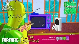 Fortnite x The Simpsons 💛 Xbox Series S Gameplay