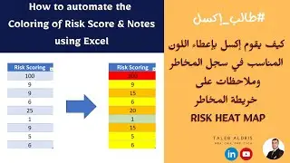كيف يتم تغيير لون تقييم الخطر تلقائيًا في سجل المخاطر وتحسين مظهر خريطة المخاطر بطريقة مميزة