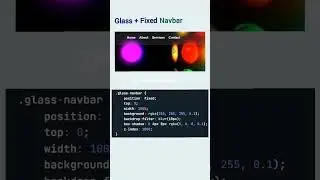Glassmorphism effect and a Fixed navbar using pure CSS. #coding #webdevtutorial #cssanimation
