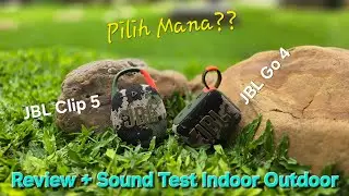 Review JBL Go 4 vs JBL Clip 5 - Unboxing Indoor Outdoor Sound Test - Premium Mini Bluetooth Speaker