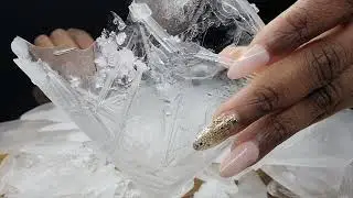 THIN ICE CRUNCHES | VARIETY SIZES OF THIN ICE | #iceeating #asmr #asmrice