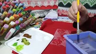 45 - Como pintar Oxford vermelho com os moldes de falso crochê E-Craft!