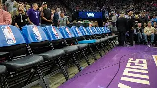 What It Looked Like On Arena Floor When NBA Suspended Kings Game Because Of Covid