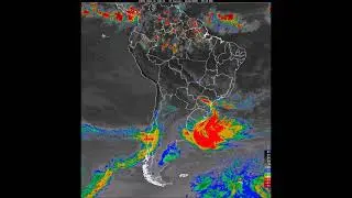 Ciclone Bomba - Temperatura do Topo de Nuvem (Am&eacute;rica do Sul)