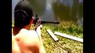 Pesca com besta  flexa