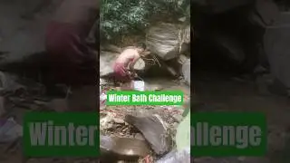 WINTER BATH: The Ultimate Test Of 'I LOVE YOU' 😅 #shortsfeed