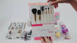 Custom Cosmetic packaging design case of biodegradable transparent plastics