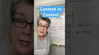 Content vs Context #easyenglish #vocabulary#words#english#languagelearners
