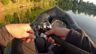 4K Bass Fishing USA Largemouth Bass  Alligator Shimano Calcutta Conquest Packraft Megabass Kokopelli
